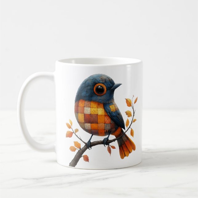 Caneca De Café Patchwork Bird Mug (Esquerda)