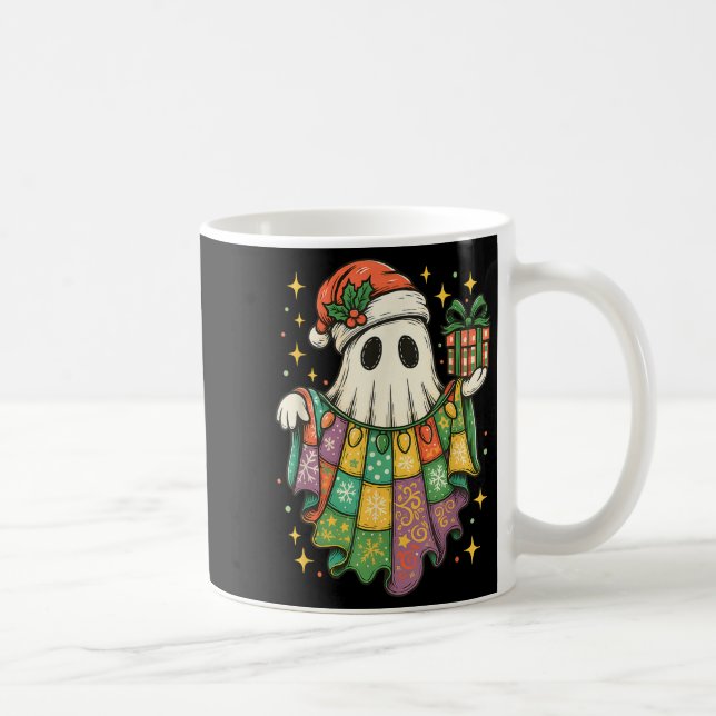Caneca De Café Patchwork Christmas Ghost Christmas, Christmas Boo (Direita)