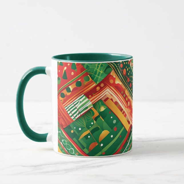 caneca de café patchwork de festa (Esquerda)