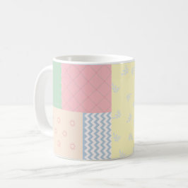Caneca De Café Patchwork de Pastel