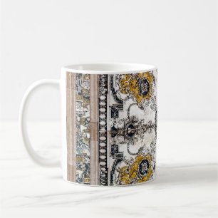 Caneca De Café Patchwork de textura árabe marble