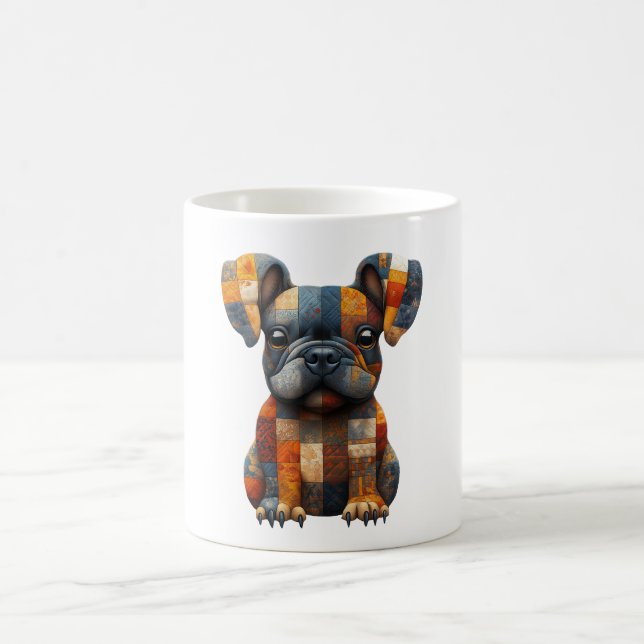 Caneca De Café Patchwork French Bulldog Mug (Centro)