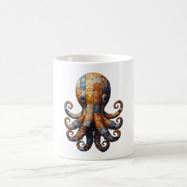 Caneca De Café Patchwork Octopus Mug (Centro)
