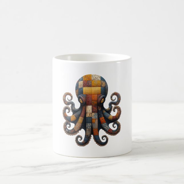 Caneca De Café Patchwork Octopus Mug (Centro)