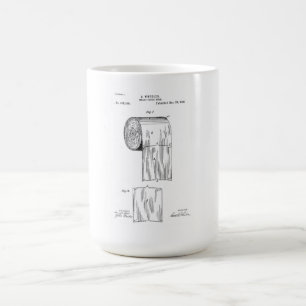 Caneca De Café Patente de vintagem de papel higiênico