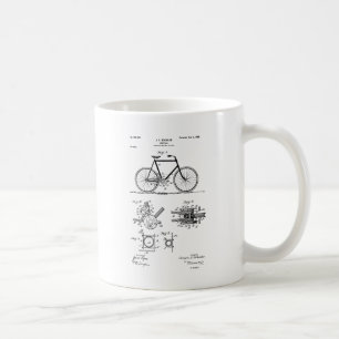 Caneca De Café Patente do vintage que tira a bicicleta 1900