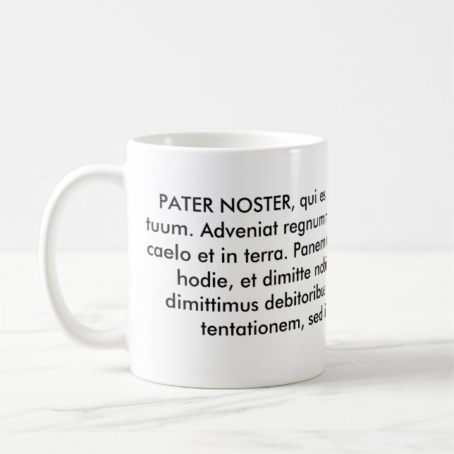 Caneca De Café PATER NOSTER ou nosso pai (Esquerda)