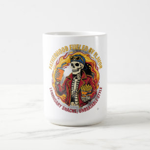 Caneca De Café Paternidade Alimentada Pelo Sabor Snacks Lendários