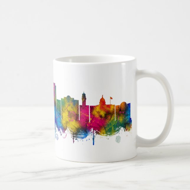 Caneca De Café Paterson New Jersey Skyline (Direita)