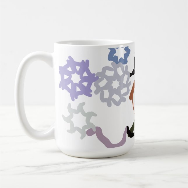 Caneca De Café Patinação no gelo de inverno (Esquerda)
