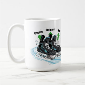 Caneca De Café Patinador de hóquei com cartões de estatísticas - 