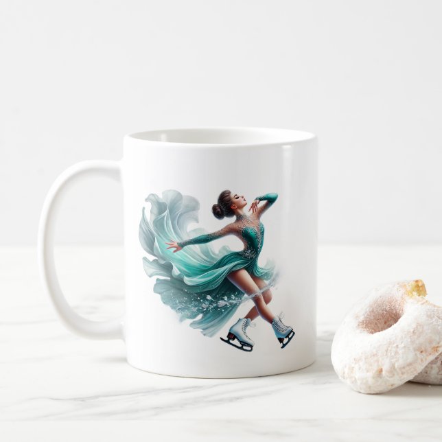 Caneca De Café Patinador no Gelo  (Com Donut)