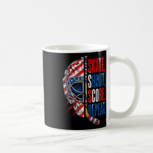 Caneca De Café Patinagem de Hóquei no Gelo Patriótica Marca Pontu
