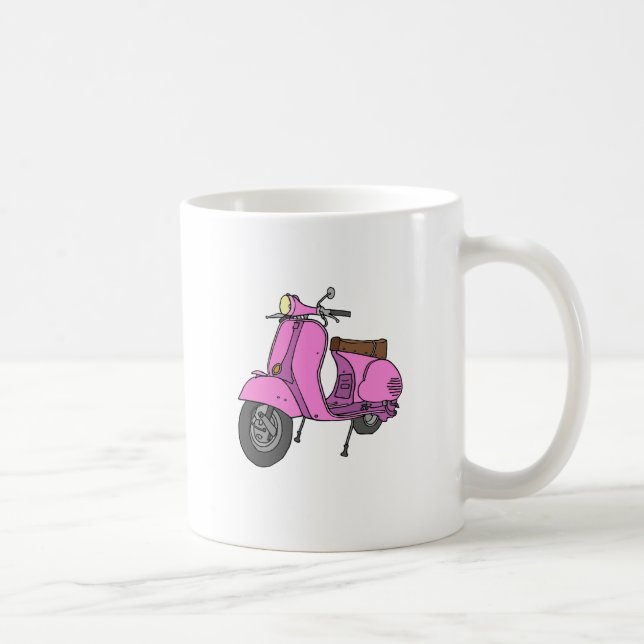 Caneca De Café Patinete de motor cor-de-rosa (Direita)
