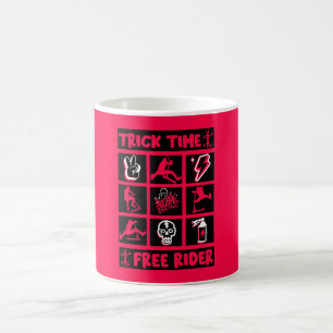 Caneca De Café Patinete de truques de estilo livre
