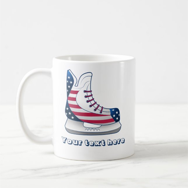 Caneca De Café Patins de Hóquei dos EUA (Esquerda)