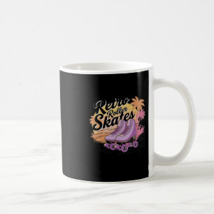 Caneca De Café Patins Retrô - Adesivo Vibes dos Anos 80