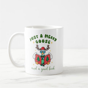 Caneca De Café Pato Alegre Natal Amante de Livros