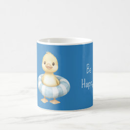 Caneca De Café Pato Amarelo Azul Fica Feliz