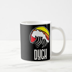 Caneca De Café Pato Carolina Vintage Anos 80 Retro Surfando Onda