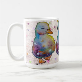 Caneca De Café Pato chamado Arco-íris