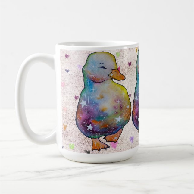 Caneca De Café Pato chamado Arco-íris (Esquerda)