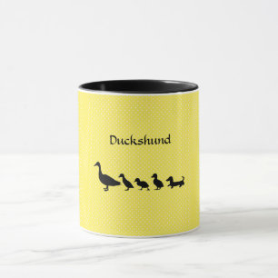 Caneca de Café Pato Dachshund Engraçado