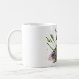 Caneca De Café Pato De Aquarela Em Flores
