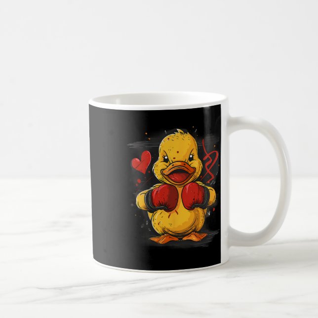 Caneca De Café Pato de Borracha Boxeador Com Luvas de Boxe Kickbo (Direita)
