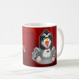 Caneca De Café Pato de borracha da banda do beijo - CelebriDucks