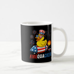 Caneca De Café Pato de Borracha Patriótico Explosivo Bandeira EUA