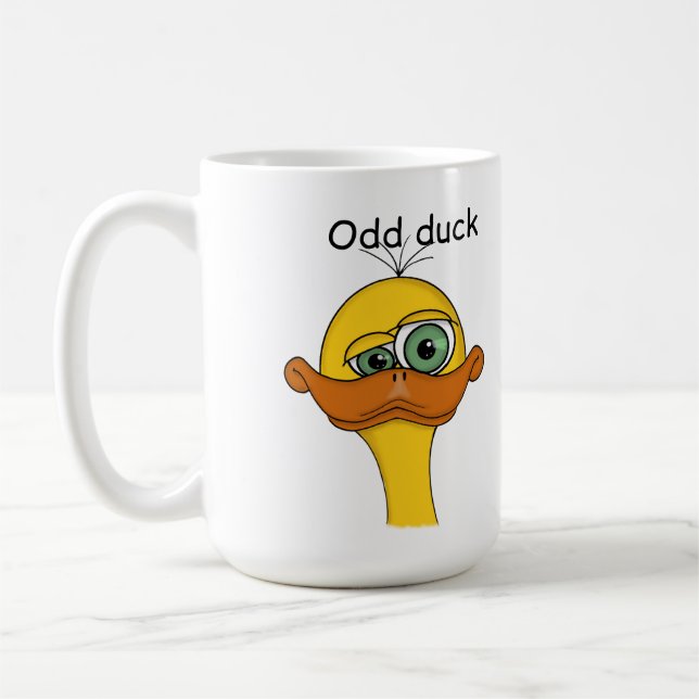 Caneca De Café Pato de desenho animado estranho (Esquerda)