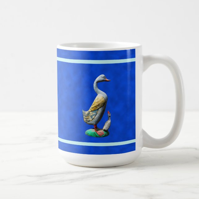 Caneca De Café Pato de Madeira com tempo (Direita)