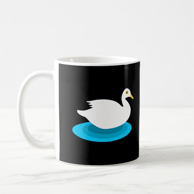 Caneca De Café Pato-de-natação branco (Esquerda)