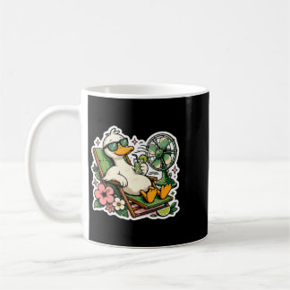 Caneca De Café Pato de Verão Engraçado Modo de Férias Relaxante T