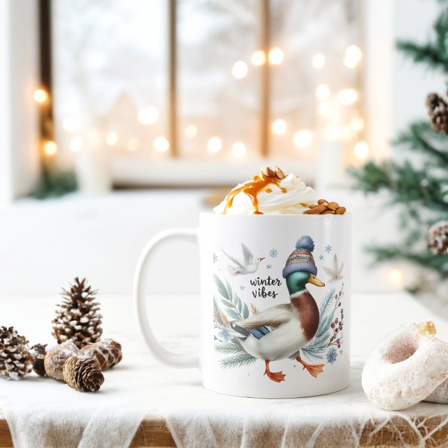 Caneca De Café Pato de Víblias de inverno - (Criador carregado)