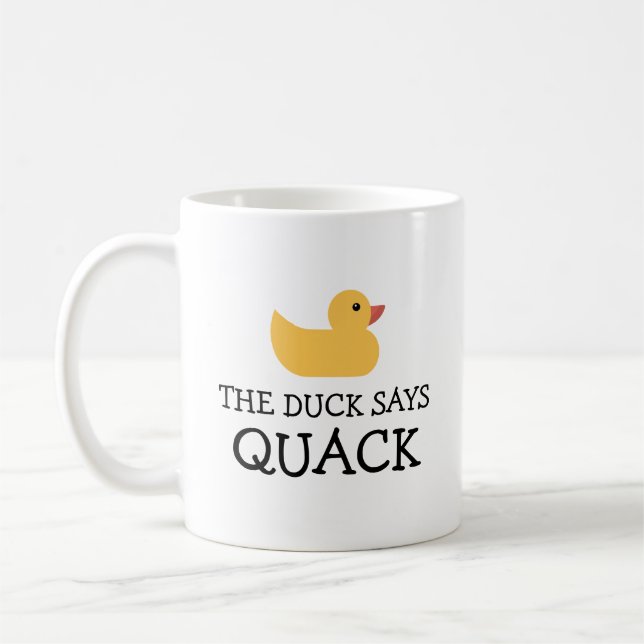 Caneca De Café Pato Diz Pato Amarelo Quack (Esquerda)