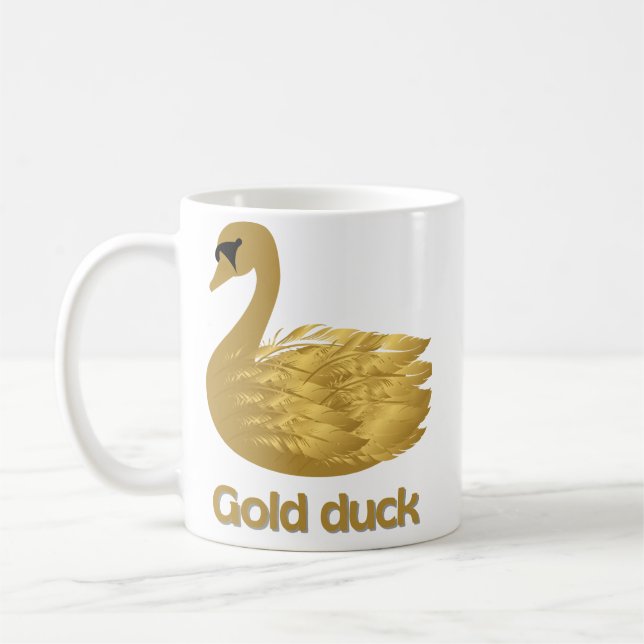 Caneca De Café pato Dourado (Esquerda)