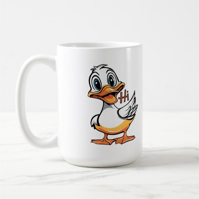 Caneca De Café Pato engraçado (Esquerda)