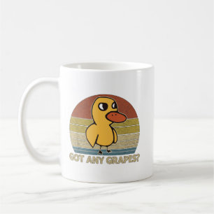Caneca De Café Pato Engraçado Tem Algum Gráfico de Uvas Humor de 