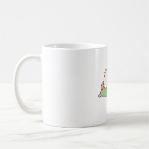 Caneca De Café Pato Fofo Dormindo no Travesseiro
