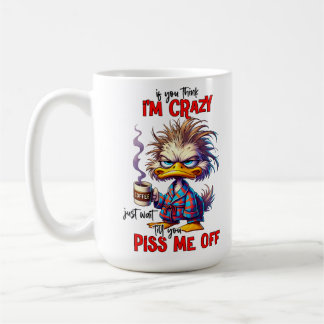 Caneca De Café Pato Mal-Humorado Citação Sarcástica de Café