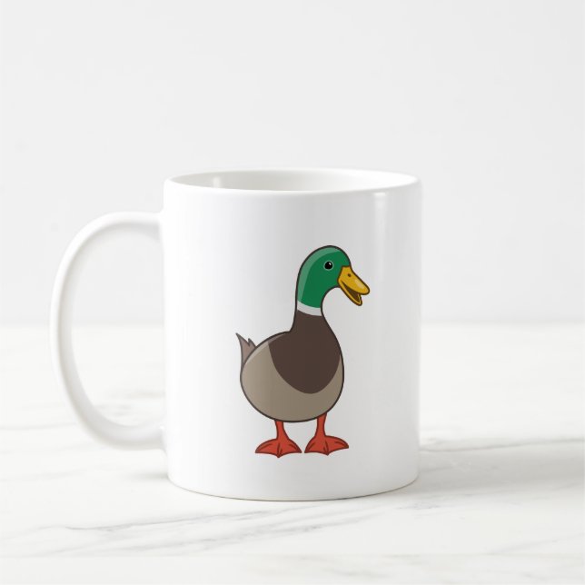 Caneca De Café Pato Manso de Desenho Animado Fofo (Esquerda)