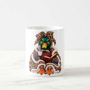 Caneca De Café Pato-real Mallard Aconchegante Café Amante de Livr