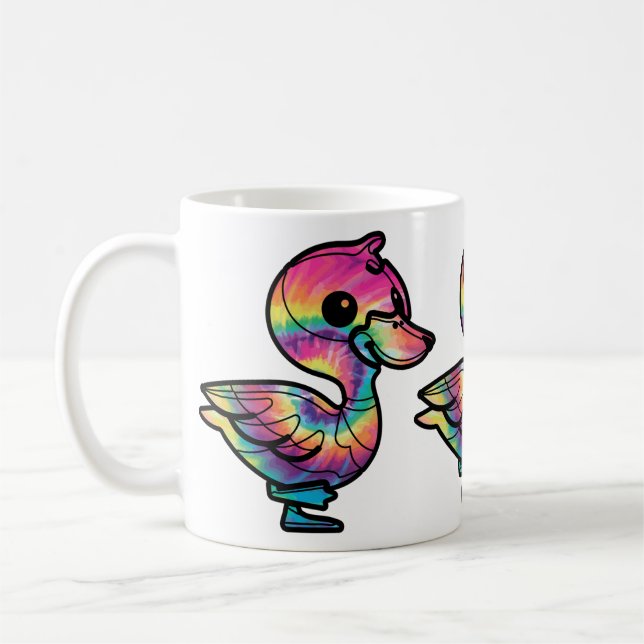Caneca De Café Pato-real Tie Dye (Esquerda)