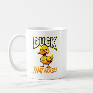 Caneca De Café Pato Sarcástico Cala Esse Barulho Meme Engraçado