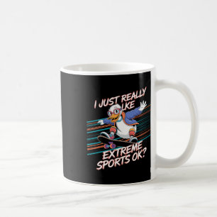 Caneca De Café Pato Skateboarding Esportes Radicais Estilo de Vid