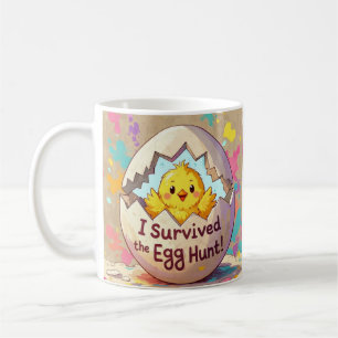 Caneca De Café Pato Sobreviveu À Caça Do Ovo De Páscoa