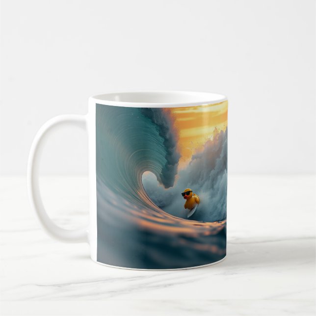Caneca De Café pato surf (Esquerda)