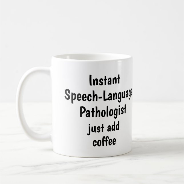 Caneca De Café Patologista De Língua Fala Adicionar Coffee (Esquerda)